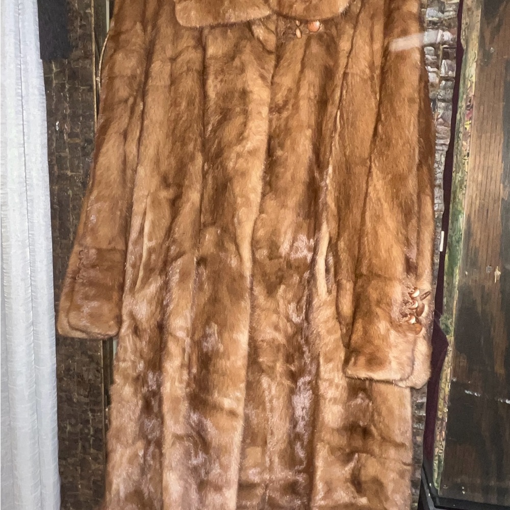 2000s Giuliana Teso for Neiman Marcus Full-Length Mink Coat Rich Brown Italy